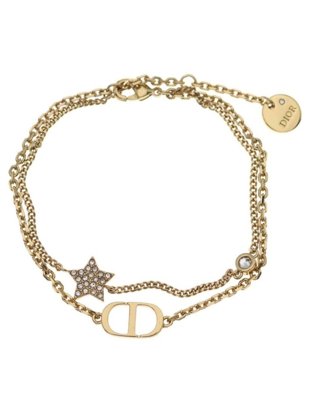Dior Petit CD Double Chain Bracelet Gold